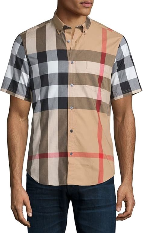 short sleeve burberry shirt for men|burberry short sleeve button up.